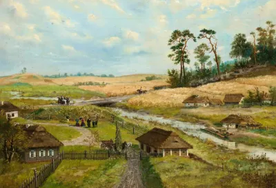Kosciuszkos Troops March Through A Village