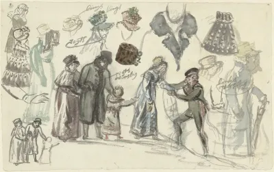 Kostuumstudies Van Een Dame En Een Heer