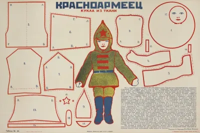 Krasnoarmeets Kykla Iz Tkani Ris Bartram Tablitsa No 34