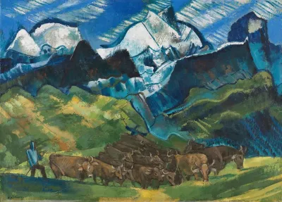Kuhherde Im Hochgebirge