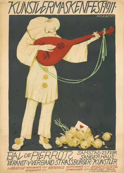 Kunstlermaskenfest 1911 Bal De Pierrots