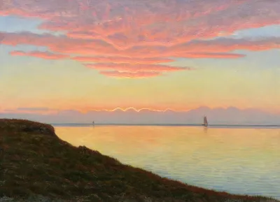 Kustenlandschaft Im Abendrot