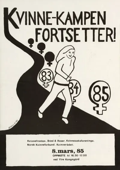Kvinne Kampen Fortsetter 83 84 85