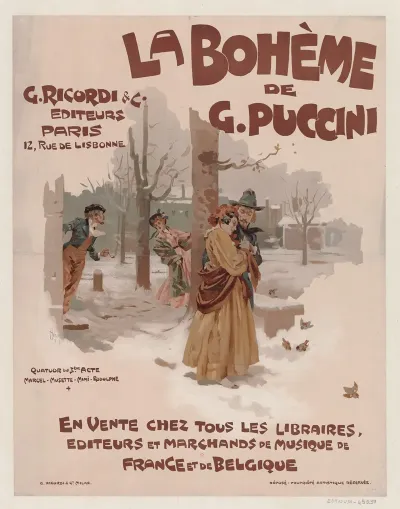 La Boheme De Puccini G Ricordi C Editeurs Paris 12 Rue De Lisbonne