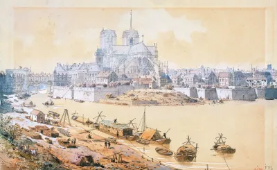 La Cathedrale Notre Dame Et Le Palais De Larcheveche En 1595 2