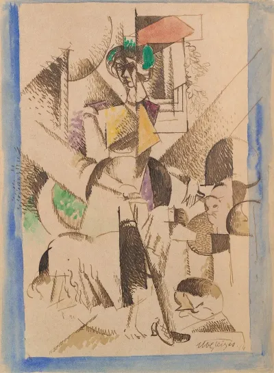 La Dame Aux Betes Portrait De Madame Raymond Duchamp Villon