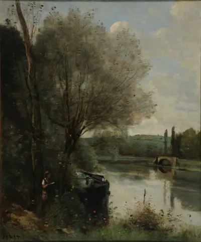 La Liseuse Sur La Rive Boisee