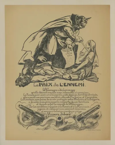 La Paix De Lennemi Lallemagne Declare En 1917