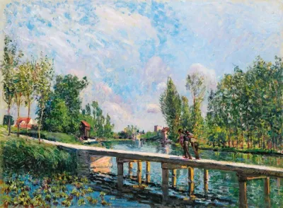 La Passerelle Chemin De Halage Du Canal Du Loing