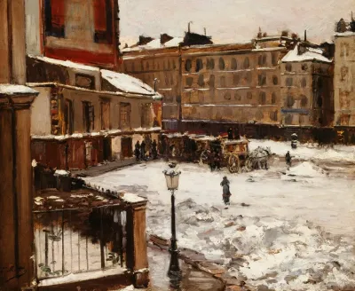 La Place Pigalle Sous La Neige