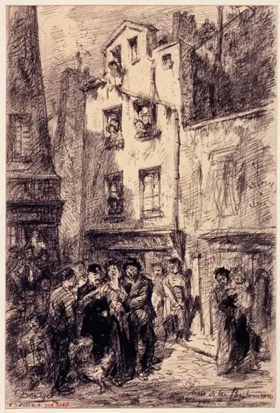 La Rue De La Parcheminerie Arrestation Dune Fille