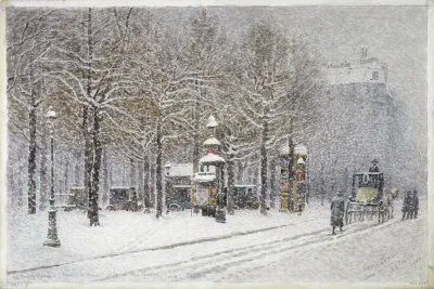 La Rue Gassendi Lavenue Du Maine Et La Rue Des Palntes Sous La Neige En Fevrier 1916