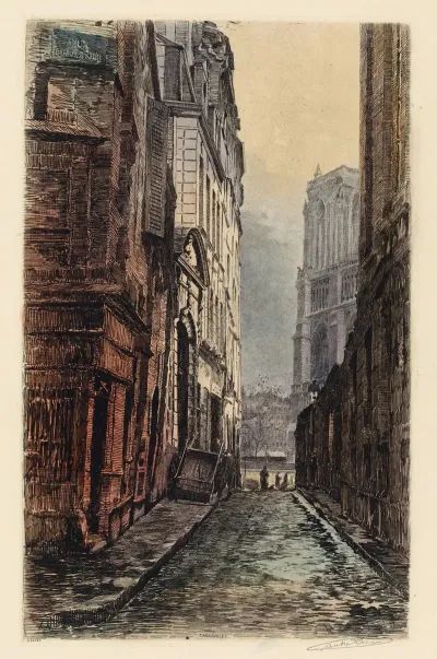 La Rue Saint Julien Le Pauvre Et Une Partie De Leglise