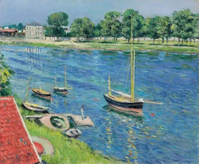 La Seine A Argenteuil Bateaux Au Mouillage