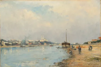 La Seine Le Trocadero Et Le Pont De Grenelle Vus Du Quai De Javel