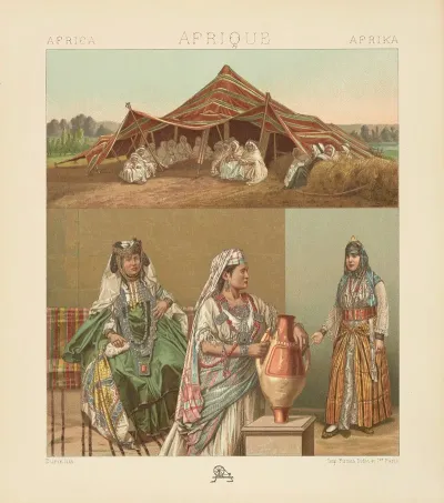 La Tente Arabe Les Nomades Et Les Sedentaires Costumes Feminins De Lalgerie