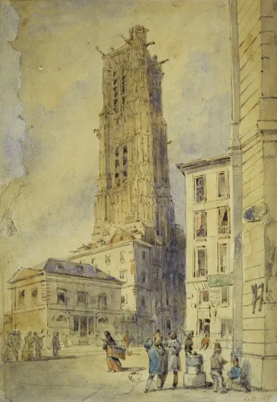 La Tour Saint Jacques Avant Son Degagement