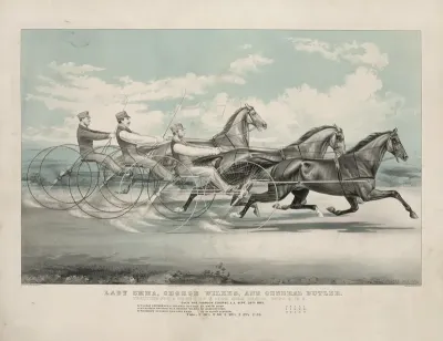 Lady Emma George Wilkes And General Butler Trotting For A Purse Of 1000 Mile Heats Best 3 In 5