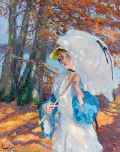 Lady With Parasol At Ammersee