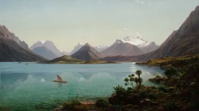 Lake Wakatipu With Mount Earnslaw Middle Island New Zealand