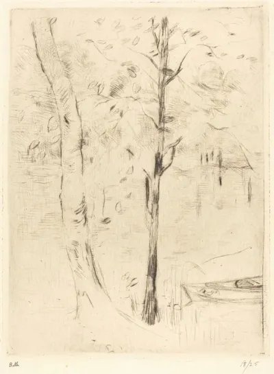 Lake With Rowboat