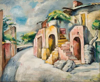 Landscape From Catalonia Small Street In Collioure