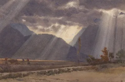 Landscape Near Ageles Gazost At The Foot Of The Pyrenees