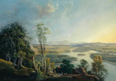Landscape Of The Rhine Near The Isteinerklotz