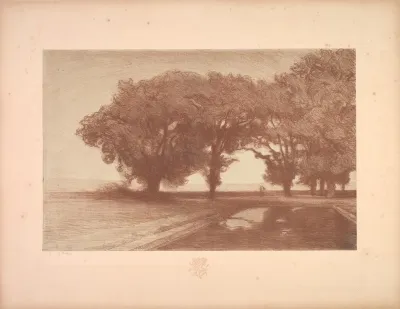 Landscape Plate 8 Remarque Pansies