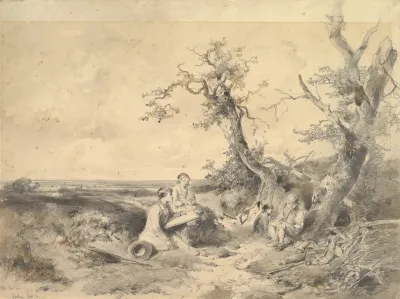 Landscape With An Artist Sketching