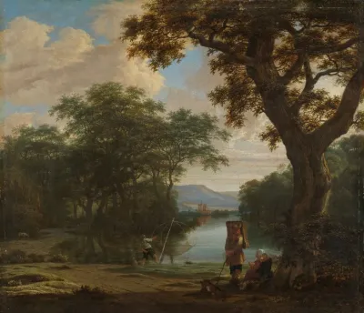 Landscape With Fisherman With A Square Net