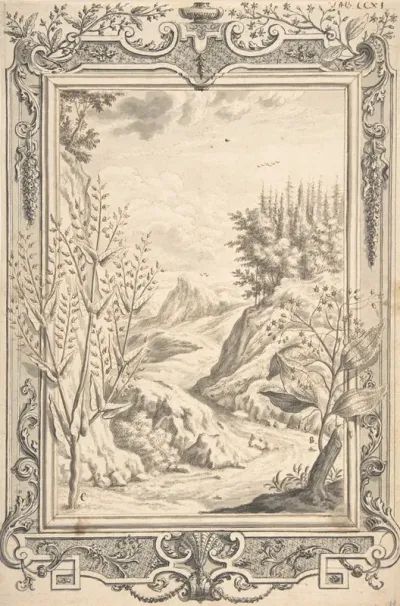 Landscape With Ornamental Frame