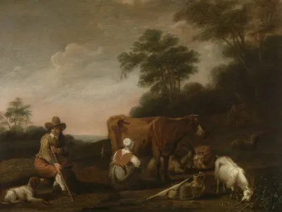 Landscape With Shepherd And Milkmaid