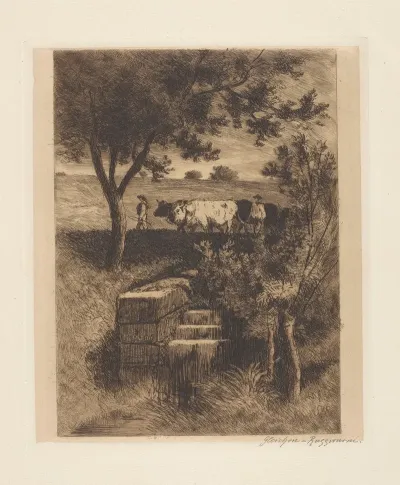 Landscape With Shepherds Leading The Herd