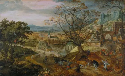 Landscape With Village Autumn