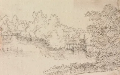 Landscape With Watermill And River