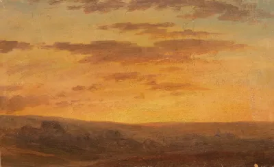 Landschaft In Der Abenddammerung
