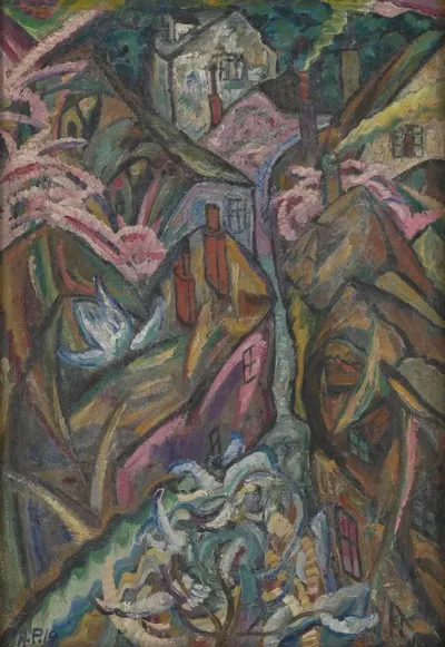 Landschaft Mit Hausern