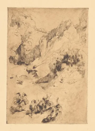 Landschaft Mit Lowenjagd
