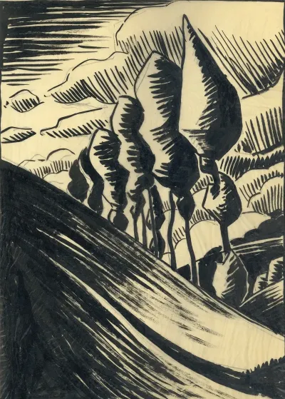 Landschap In Inkt 5