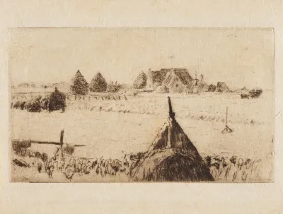 Landschap Met Hooimijten