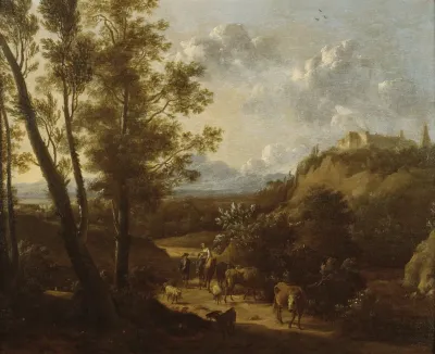 Landschap Met Veehoeders