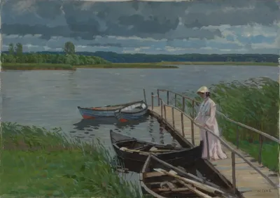 Landungssteg Am Kolpinsee Auf Usedom