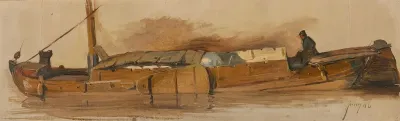 Lange Schuit Met Schipper