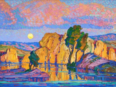 Late Moon Rising Wild Horse Creek