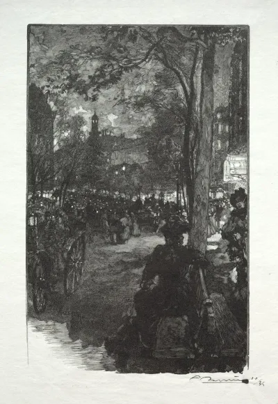 Le Boulevard Montmartre Le Soir