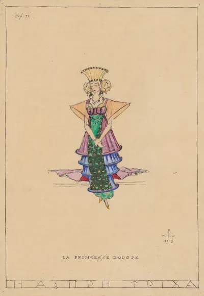 Le Cheveu Blanc Maquette De Costume La Princesse Rodope
