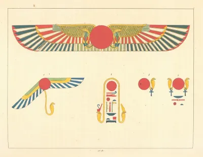 Le Disque Aile Et Lepervier Emblemes De Thoth Trismegiste Ou Le I Er Hermes