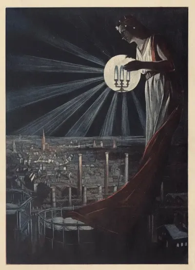 Le Gaz De Strasbourg Eclairant La Ville De Nuit