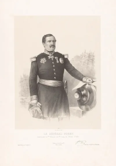 Le General Forey Commandant La 1 Ere Division Du 1 Er Corps De Larmee Ditalie